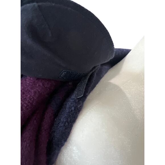 Christopher & Banks Striped 100% Wool Sweater Women's Size L Shoulder Pads Retro - Picture 4 of 9